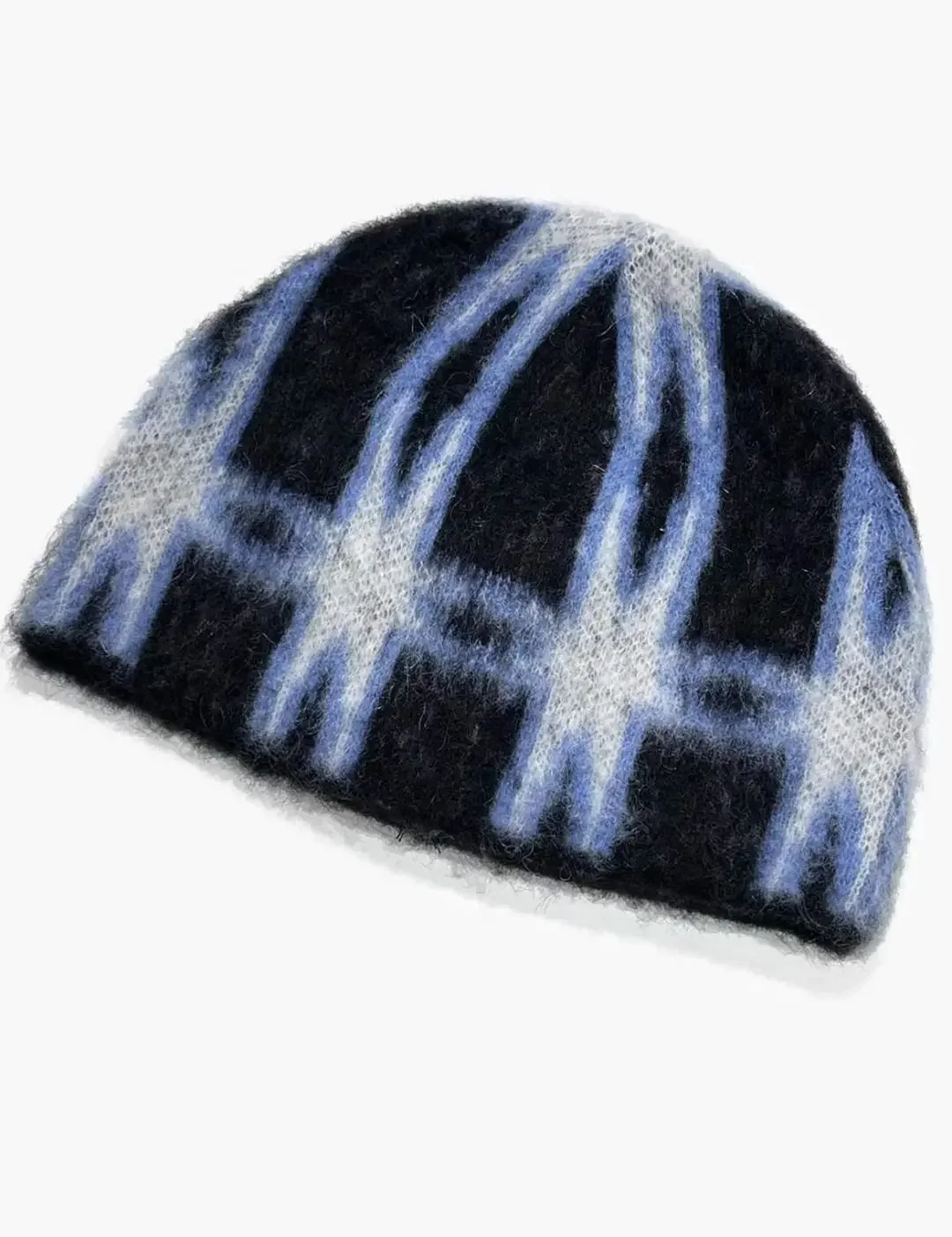 Autumn Vintage Casual Fashion Knitted Skullies Personality Versatile Star Plaid Pattern Knit Hat Cold Hat Beanies 5