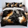 COD Game, Call of Duty ,Gamer Comforter Bedding Set,Duvet Cover Bed Set Quilt Cover Pillowcase,king Queen Size Bedding Set Kids 4