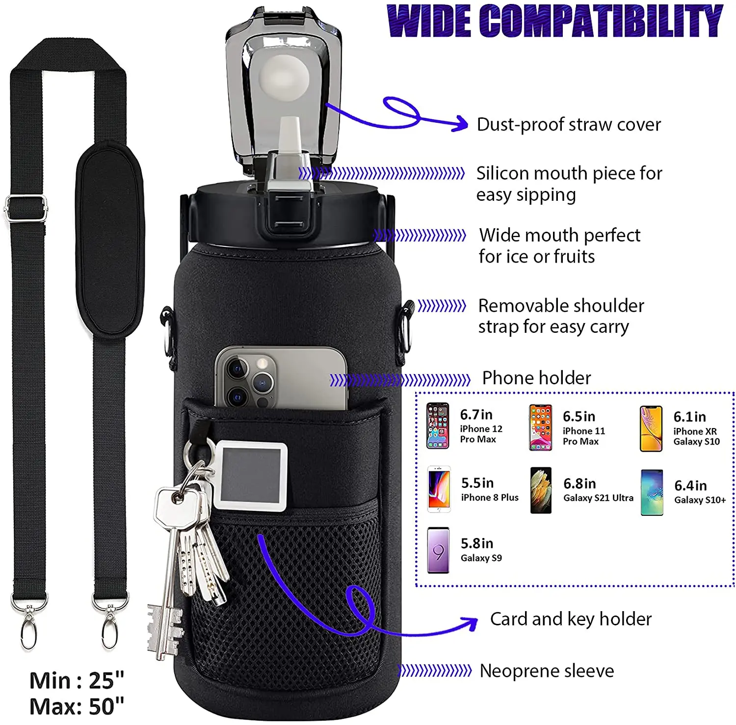  slider image of Half Gallon Water Bottle