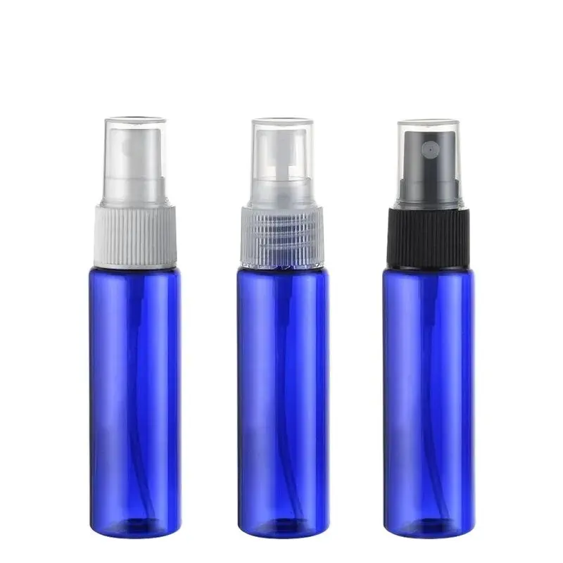 50PCS*30ML Spray Pump Bottle Blue Plastic Cosmetic Container Empty Perfume Refillable Packing Fine Mist Atomizer Parfume Bottle