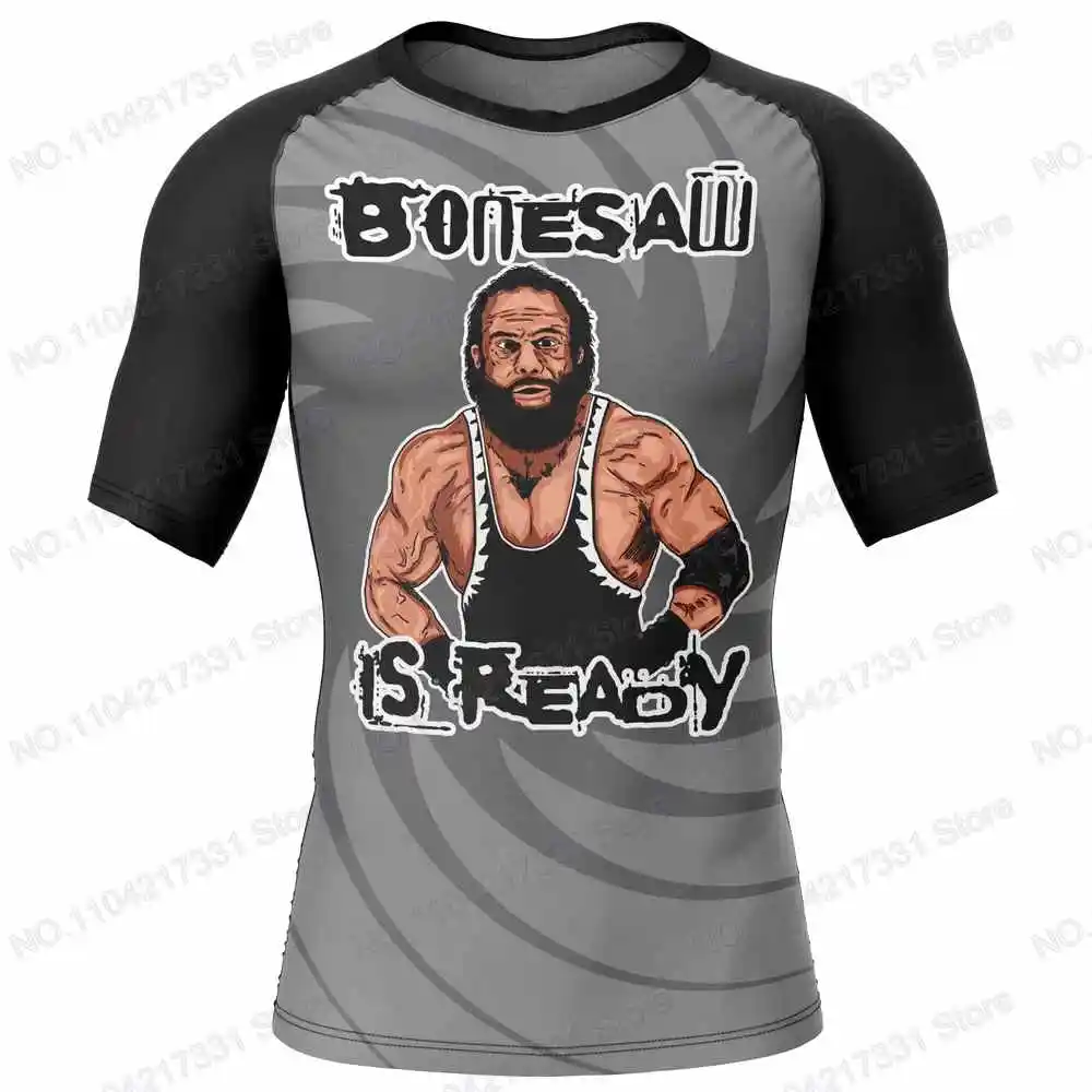 Popular Bonesaw Anime Rash Guards Surfing Jersey Beach Shirts Swimwear Diving Gym Shorts MMA BJJ Men Jiu Jitsu Fitness Sets