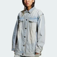 Adidas véritable trois rayures femmes mode Denim rayé veste de sport JX9209 1