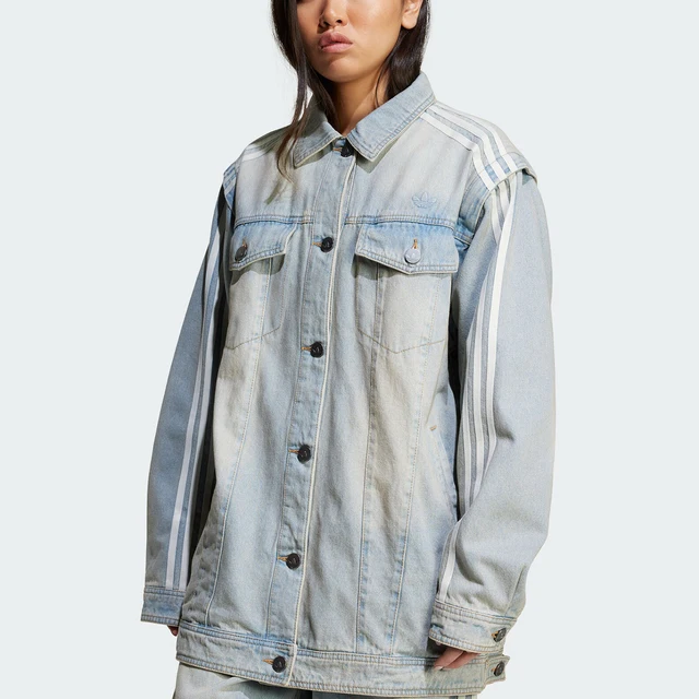 Adidas véritable trois rayures femmes mode Denim rayé veste de sport JX9209 1