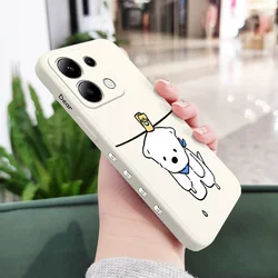 Sun Cat Liquid Silicone Phone Case - Durable and Stylish Protection for Redmi Note 12 Pro 4G (White 1)
