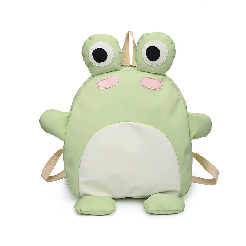 Women funny cute little frog cartoon backpack bag girl student small school bag 5
