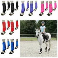 4pcs/set Colorful Horse Sport Boots Set Durable Breathable Horse Leg Wraps Easy To Wear Comfortable Leg Protective Support Gear 1