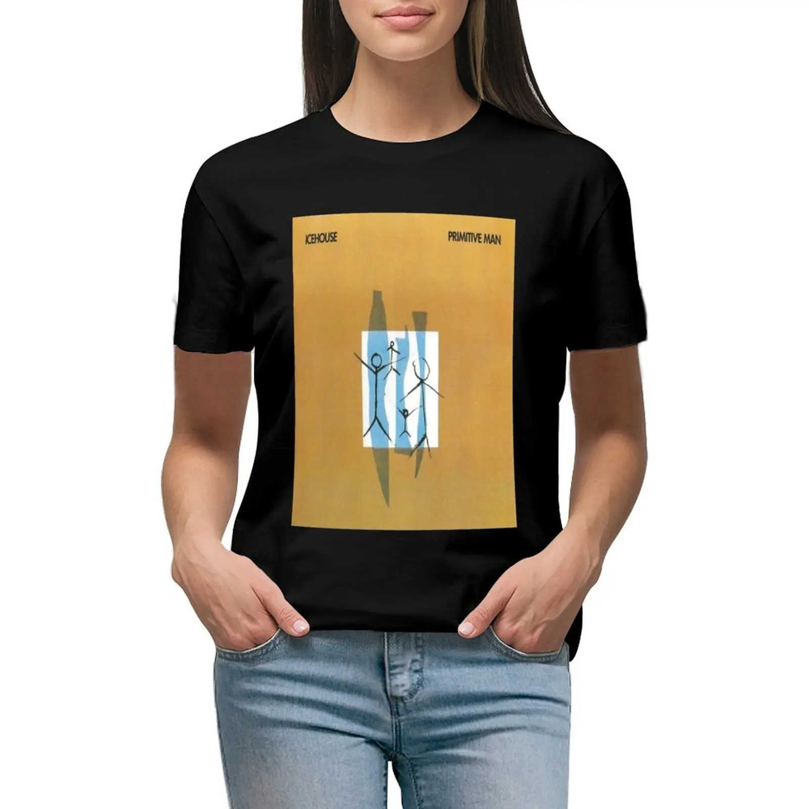 

Primitive man T-shirt oversized hippie clothes plus size tops tshirts for Women