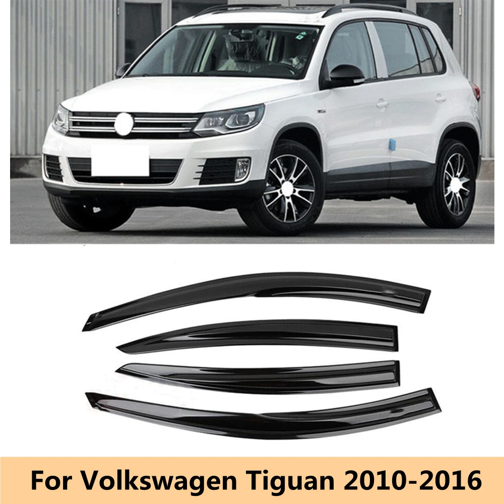 For VW Tiguan 2010 2011 2012 2013 2014 2015 2016 Side Window Visor Deflector Windshield for Rain Guard Shields Awnings Shelter