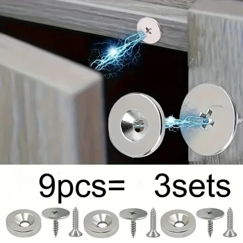 3 set di chiusure magnetiche per armadietti, chiusure per porte, serrature per ante di armadi, chiusure magnetiche per ante e cassetti di armadietti