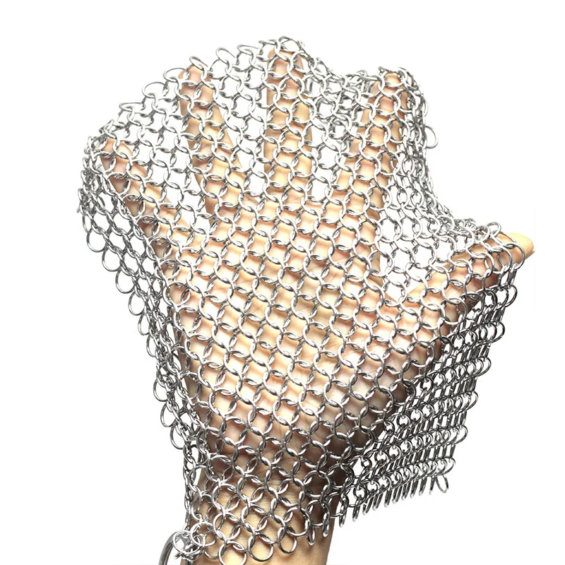 Premium Stainless Steel Cast Iron Cleaner & Scrubber Brush for Skillets, Griddles, Pans, and Grills