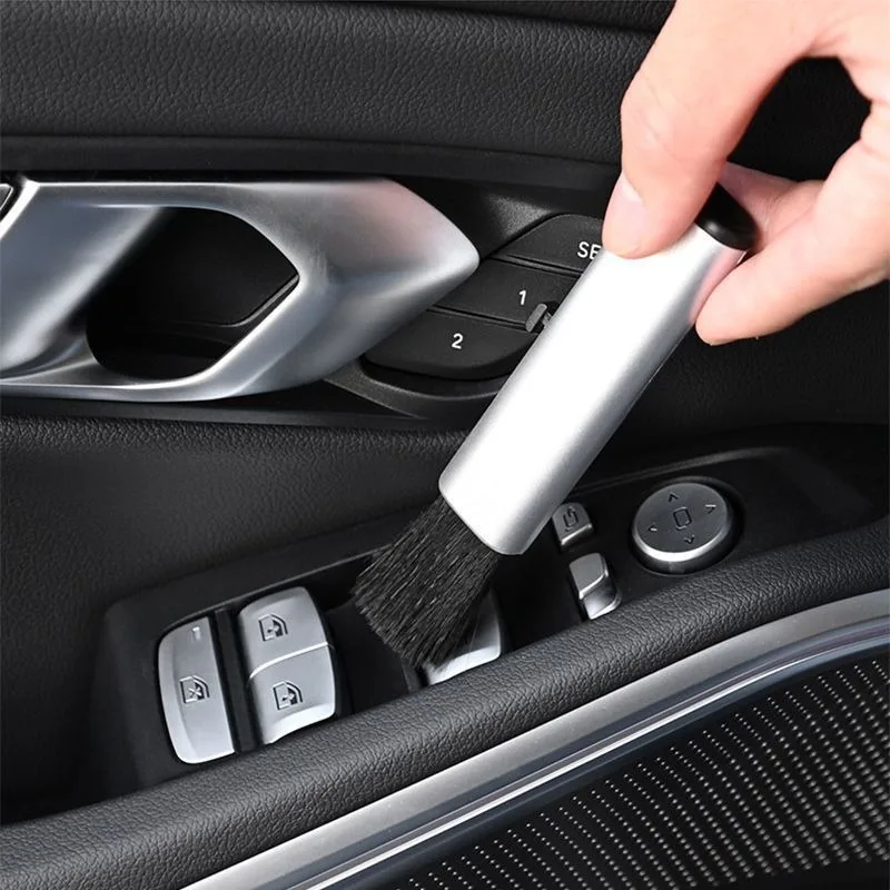 

Car Conditioning Air Outlet Retractable Brush Auto Plastic Handle Brush Tool Universal Car Interior Cleaning Brushes Accessories