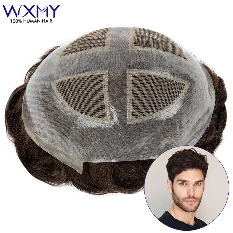 Мужские парики дышащие французские