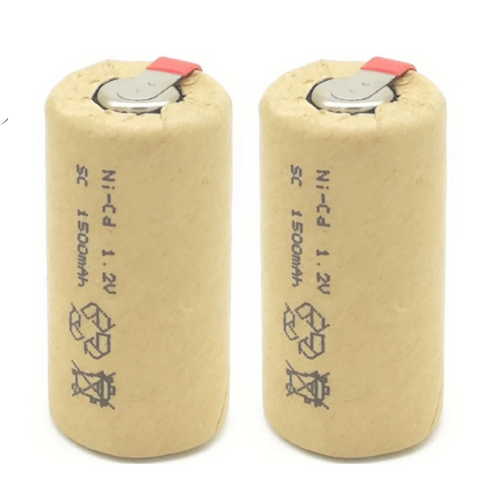 Ni-CD 1.2V SC1500mAh Sub C high power 10C rechargeable battery for Walkie talkie tools cordless electric drill/Ni Cd | Электроника