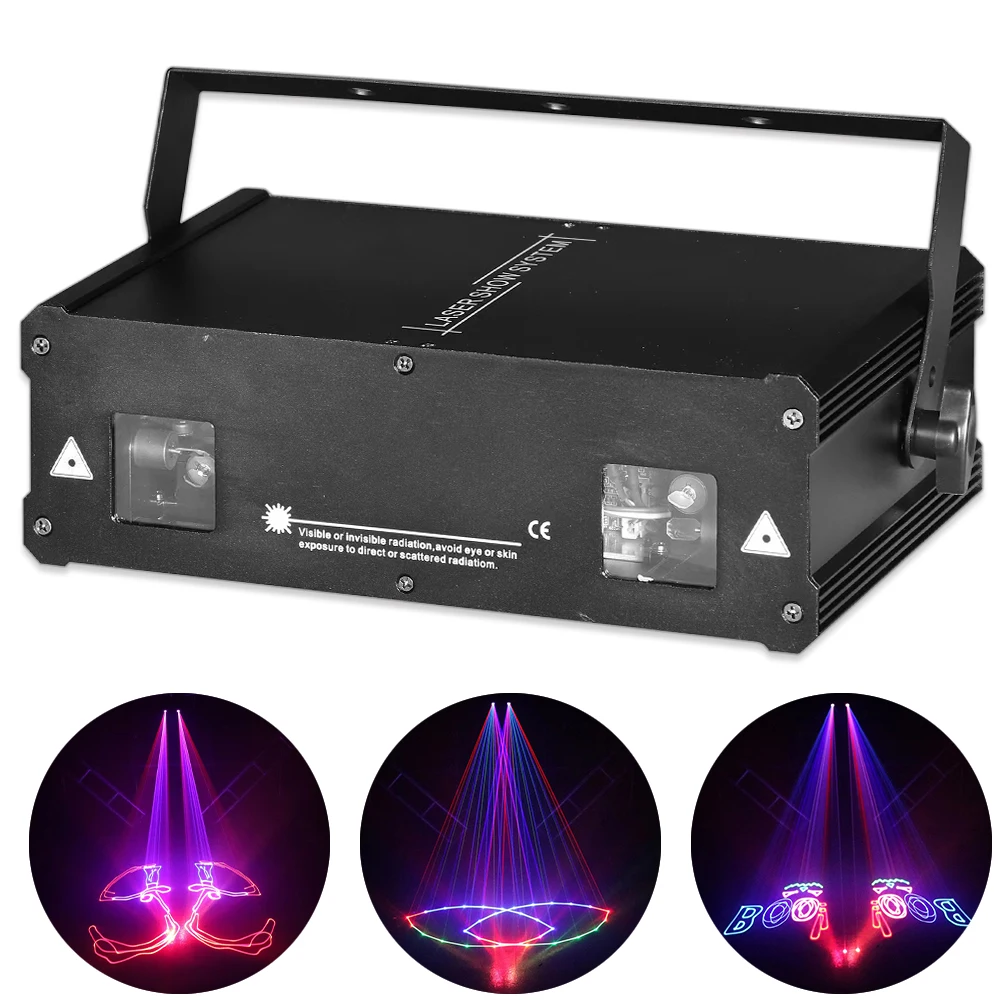 Double Head Rgb Animation Beam Scanner Stage Laser Light Projector Dj Disco Bar Club Party Dance Wedding Xmas Effect Show Lamp