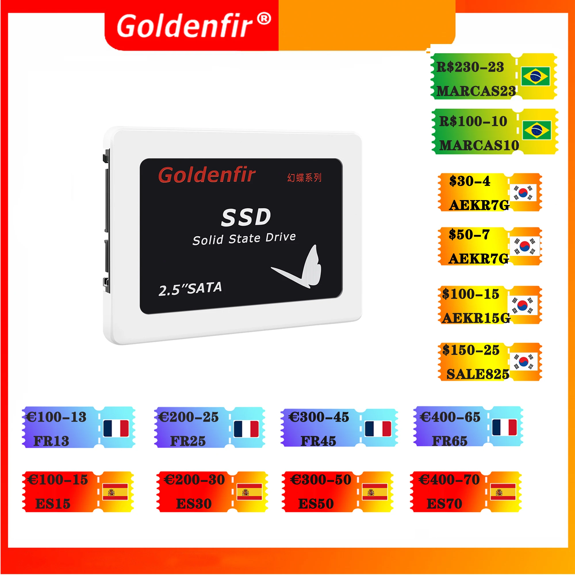 Goldenfir SSD 64GB 128GB 256GB 360GB 512GB 1TB SATA3 Solid State Drive ...