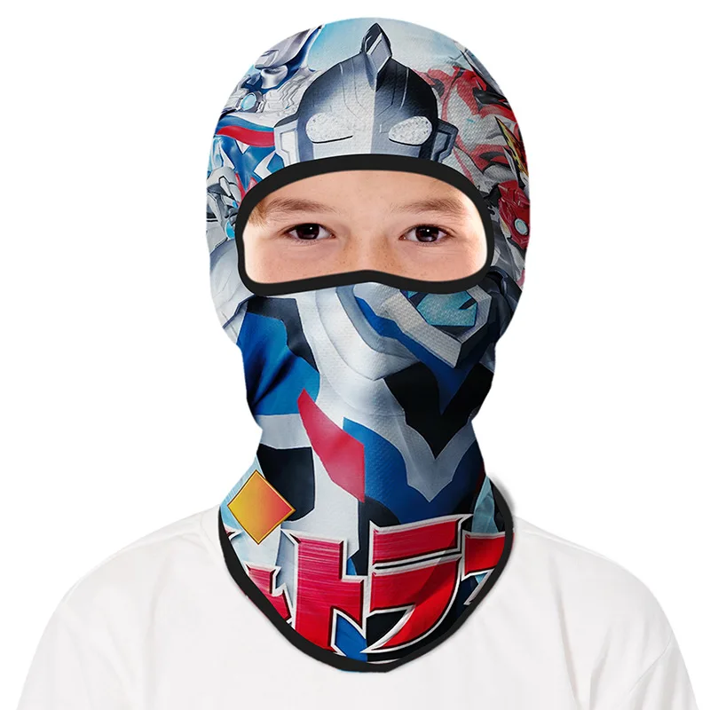 Cartoon Balaclava Cap Kids Full Face Cover Ski Mask Outdoor Windproof Face Bandana Scarf Hat Winter Neck Warmer Cycling Headgear 3
