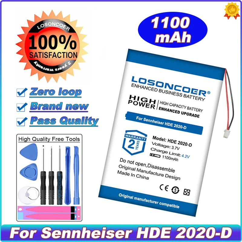

1100mAh For Sennheiser HDE 2020-D, HDE 2020-D II Earphone Headset Battery