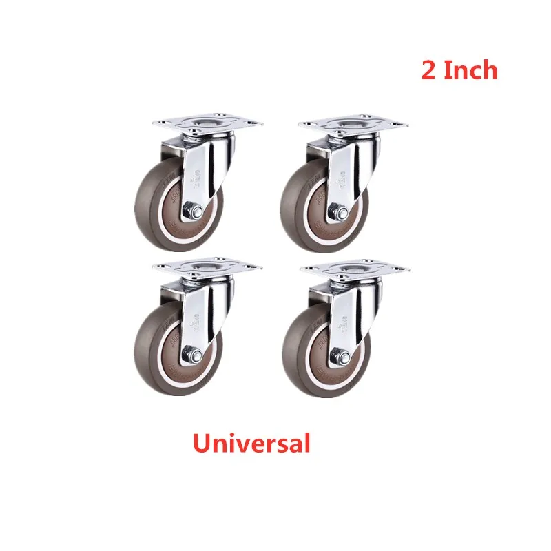 

4 Pcs/Lot 2 Inch Universal Caster Rubber Mute Light Furniture Medical Shelf Ventilator Wheel