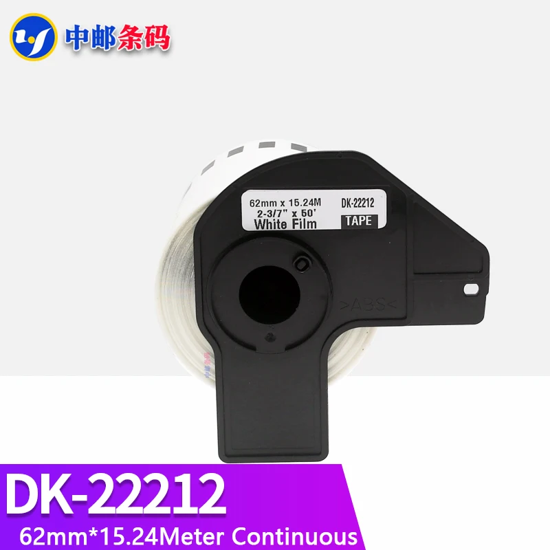 Genérico Dk22212 Etiqueta de Papel Sintético Compatível para Impressora Térmica Brother Dk-2212 62 mm 15.24m 10 Rolos de Refil Contínuo - Imagem 3