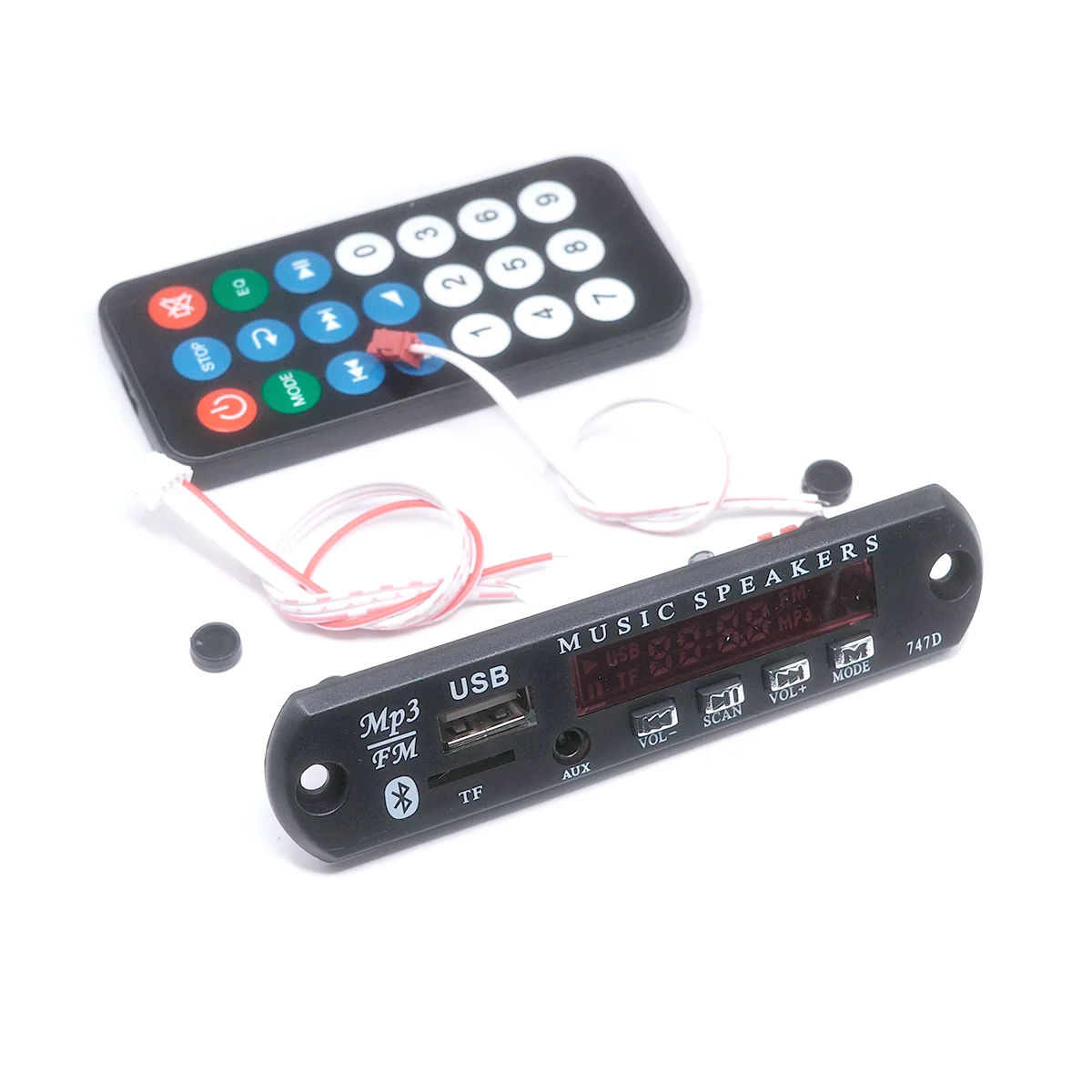 40W Bluetooth 5.0 MP3 Player Decoder Board 2*20W 12V Amplifier FM Radio TF USB AUX Module Bluetooth Receiver Car kit mp3 music player
