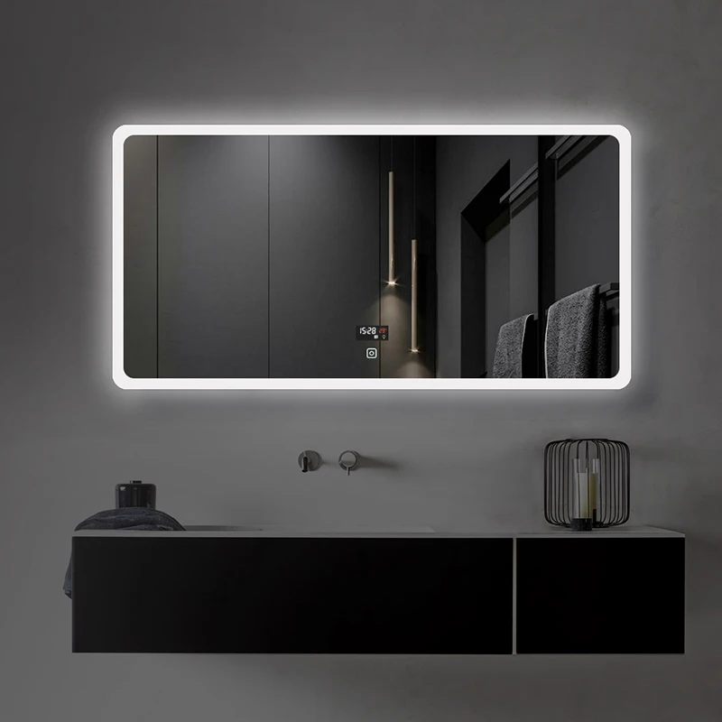 Smart No Fog Bathroom Mirror Light Rectangle Unbreakable Bathroom