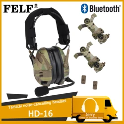 New Military Tactical Bluetooth Electronic Shooting Headset / M-LOK Helmet for ARC and Wendy's / Quick Release Helmet Wear