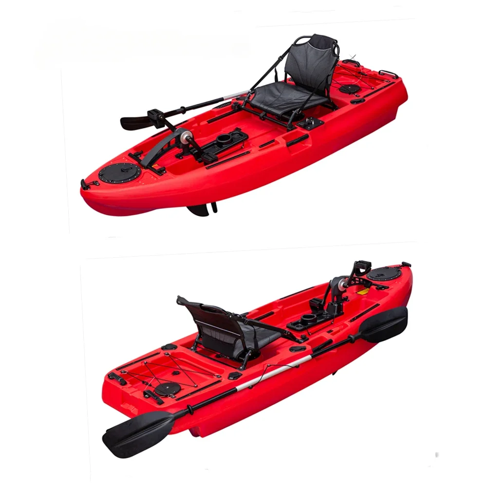 8.2ft 2.5m PE Kayaks,Smallest Pedal Single Luya Plastic Fishing Boat Canoe,Pedal  Boat Penguin-style Foot Power - AliExpress