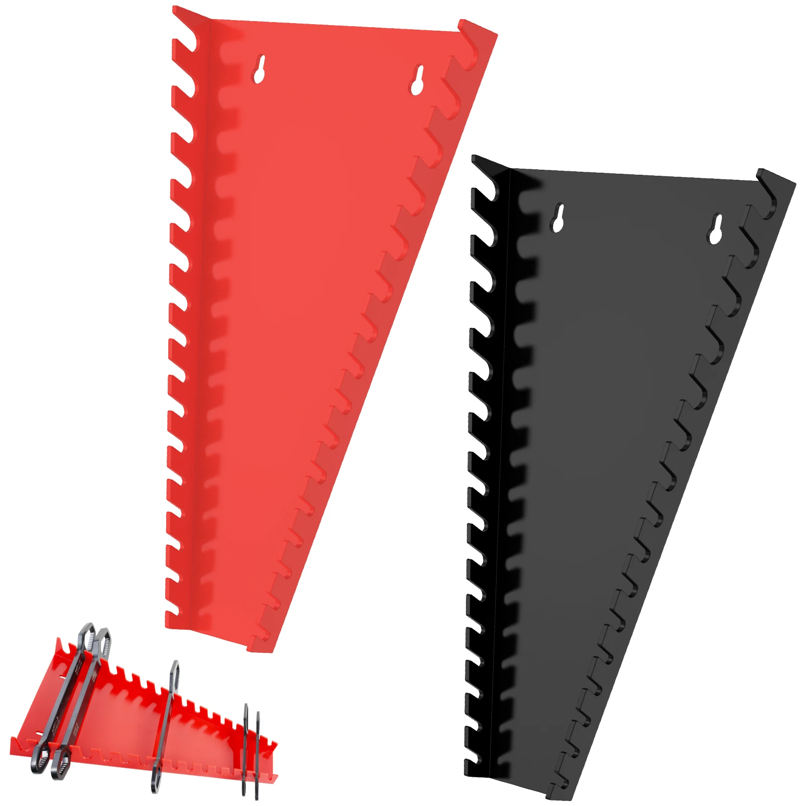 2Pcs Wrench Organizer Wrench Storage Rack Plastic Spanner Tools Holders Wrench Holder Wrenches Keeper for 5mm to 27mm Wrench 6