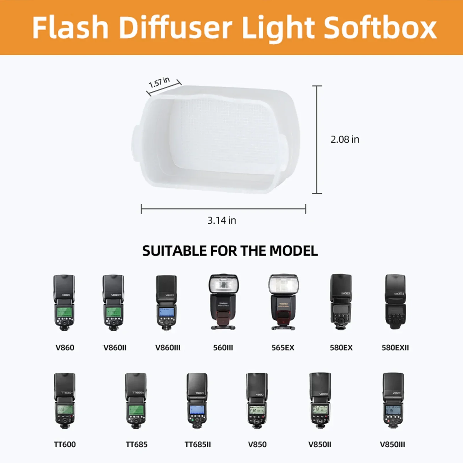 Godox Flash Diffuser Dome Bounce Canon Speedlite 580EX 580EX II Godox V850 860II TT685 TT600 TT520II ad200 mini softbox flash diffuser camera softbox camera flash reflector