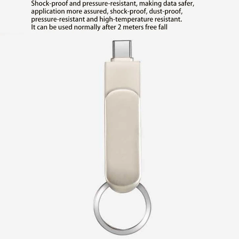 

Флэш-накопитель Disk Type C, 32/64/128 ГБ, 3 в 1, металлический флэш-накопитель USB3.0