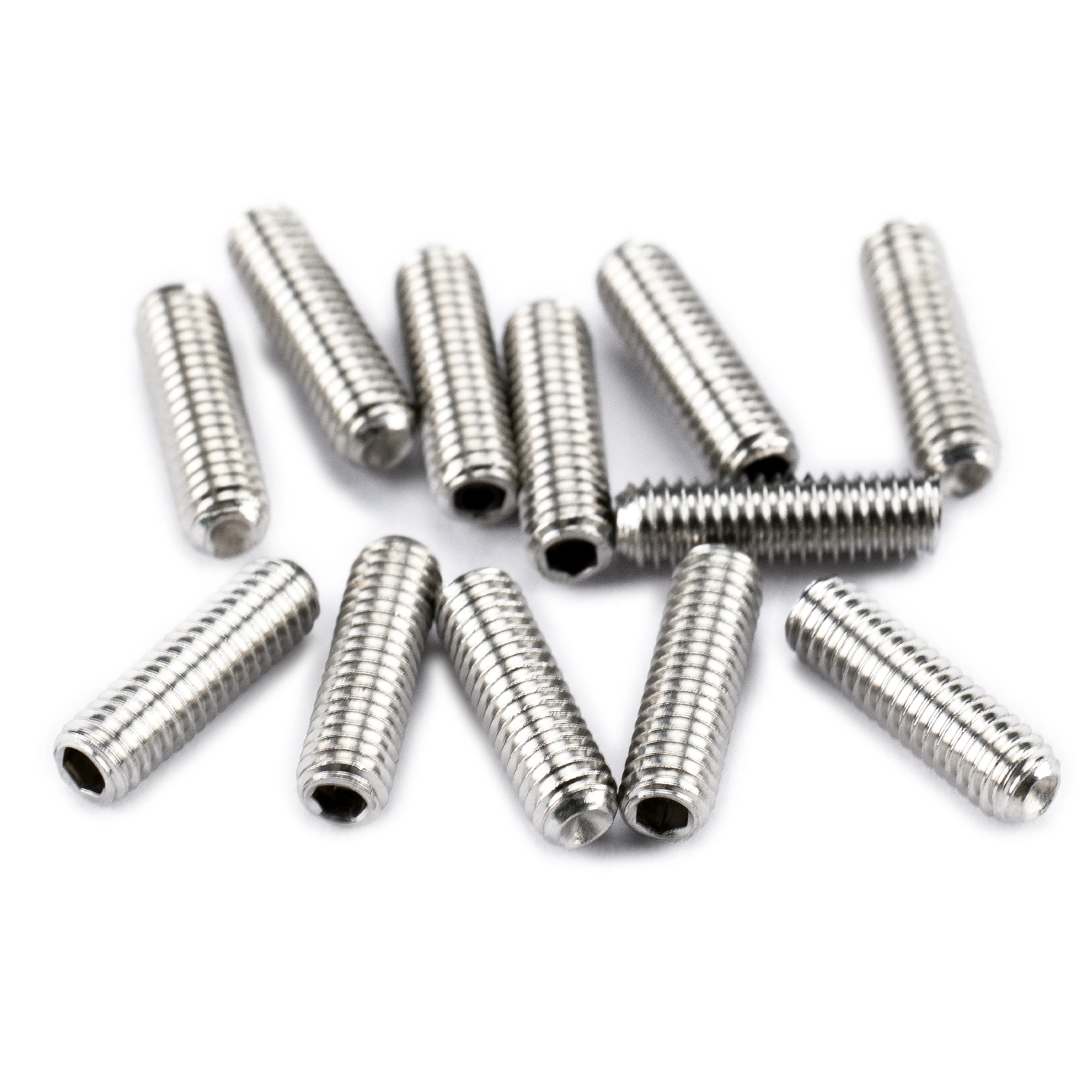 Musiclily Pro metrische Sattelhohenverstellschrauben aus Edelstahl/Stahl für importierte E-Gitarre, Bass, Brücke (12er-Set) – Detail 9