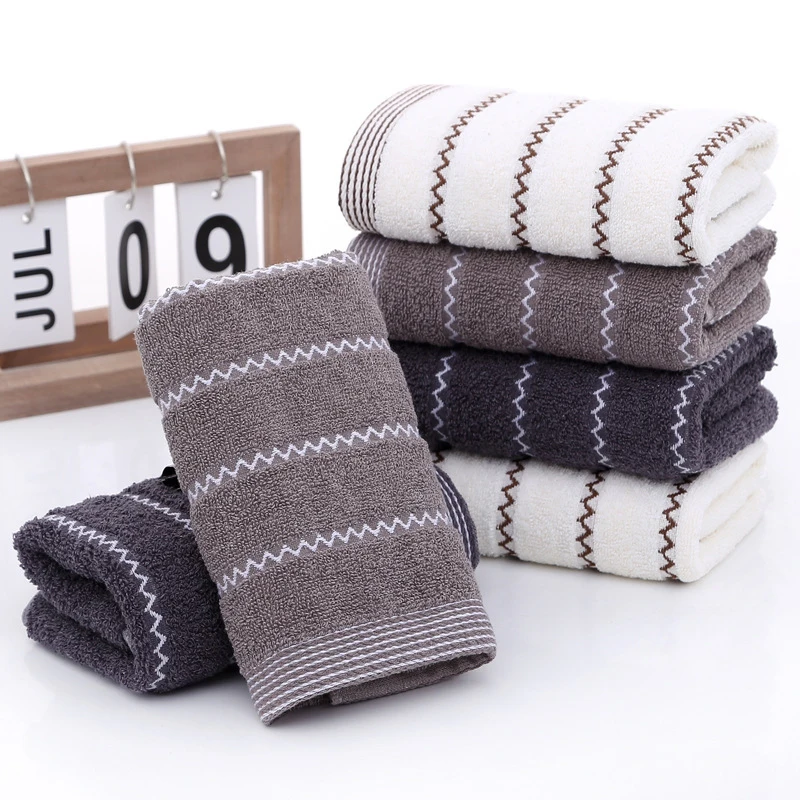 New soft high Absorbent Bath Towel Adult Bath Solid Color Soft Affinity Face Thickened Cotton Towel Travel Sports Towel 4