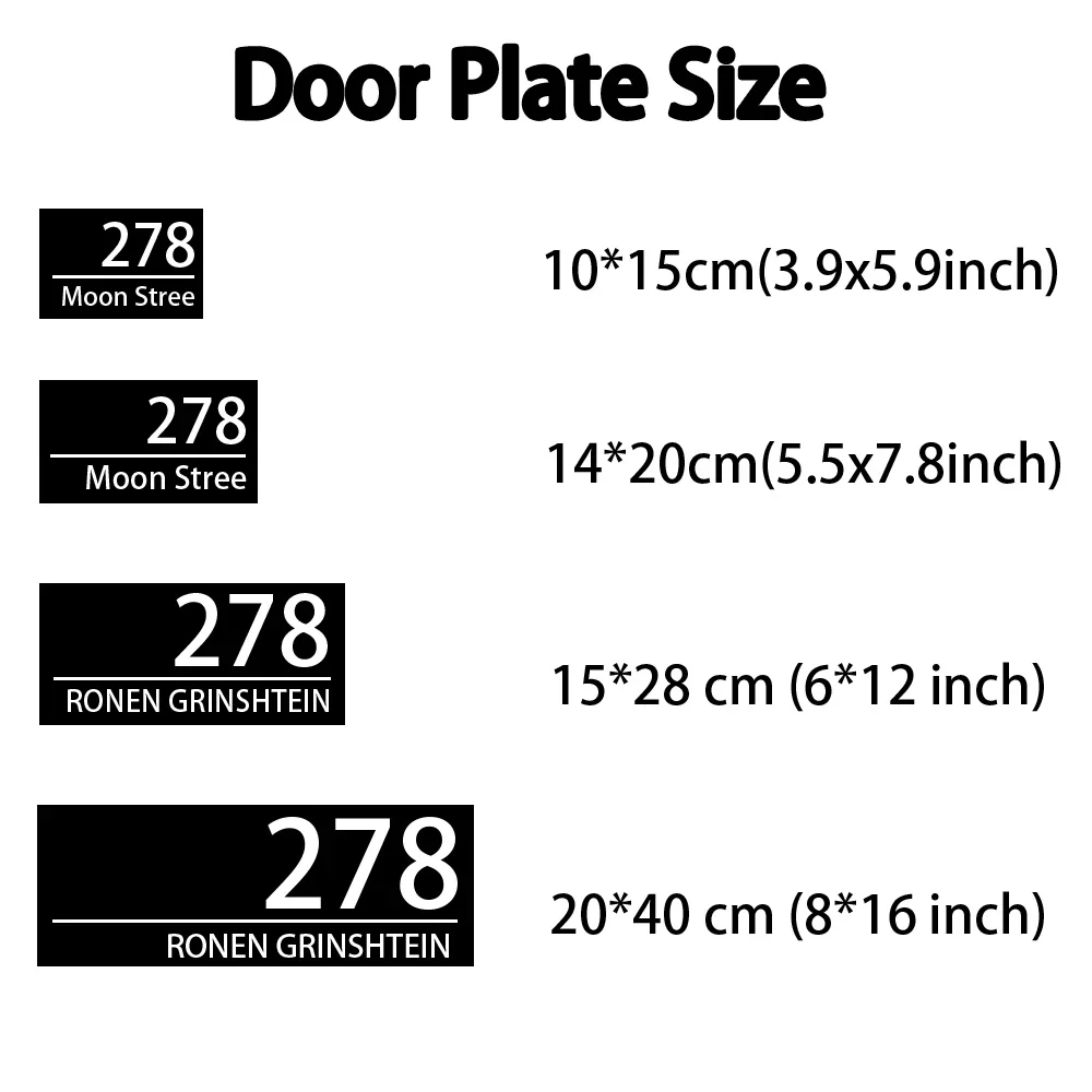 House Number Signs Door Signs House Numbers Number Plate Custom Exterior House Number Plate 3D Acrylic Cutting Plate Personalized Outdoor Residential Street Number Door Sign Gift
