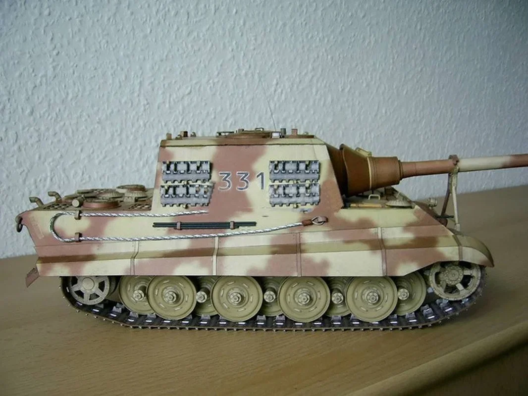 

1:25 масштаб WW II Немецкий тигр Охота тяжелый танк модель эсминца DIY 3D бумажная карта здание образовательная военная модель игрушки
