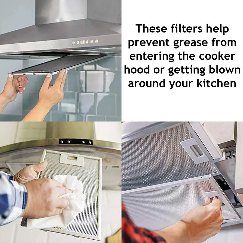 1Pcs Range Hood Filter 340x280x9mm 5 Layers Of Aluminized Grease Oil Baffle Stainless Steel Oil Screen Range Hood Accessories
