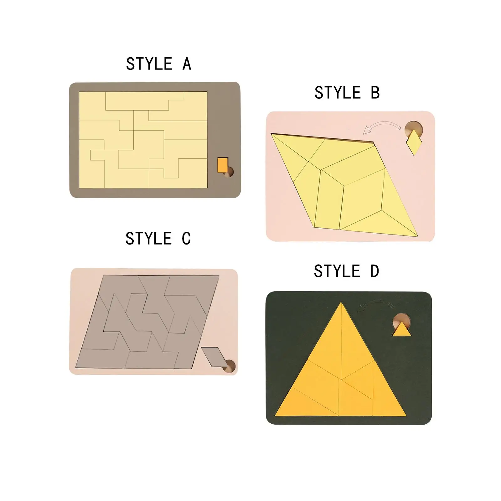 

Geometric Shapes Blocks Pattern Blocks Montessori Toys Gifts Tangram Educational Toys for Classroom Children Kids Toddlers