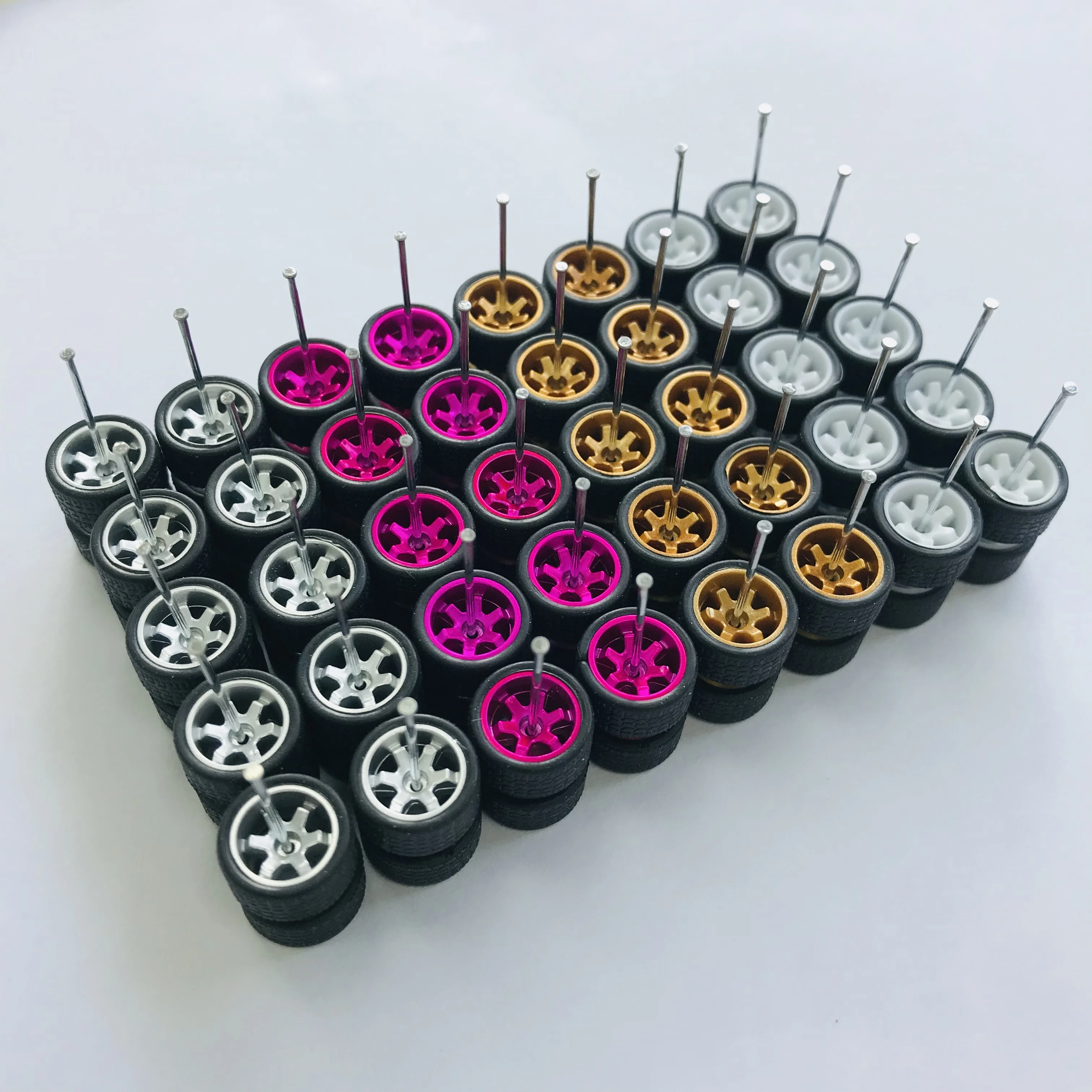 20sets-11mm-wheels-for-1-64-Scale-Alloy-Car-Models-1-64-wheels-with ...
