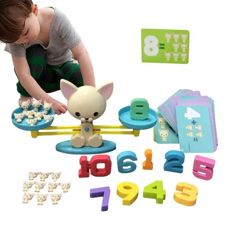 

Montessori Math Toy Animal Balance Scale Educational Math Balancing Scale Number Board Game Kids Learning Toys