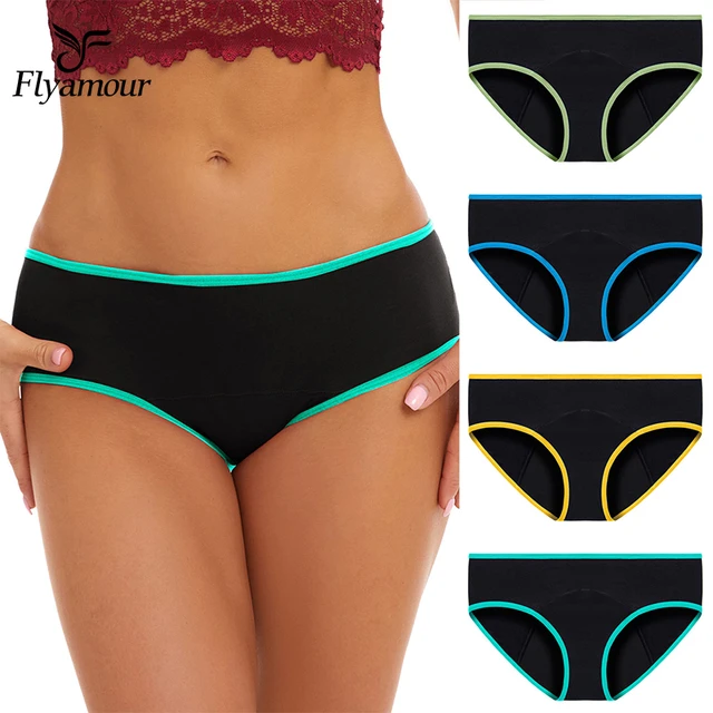 Leakproof Menstrual Period Panties Women Low Waist Cotton Briefs