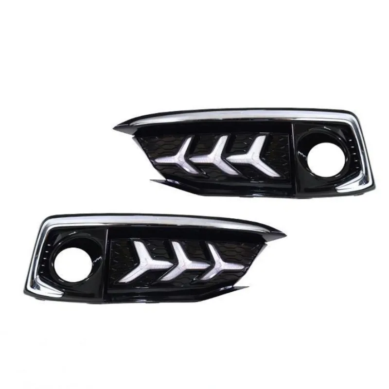 

1Pair LED DRL for Honda Civic 2019 2020 sedan with moving signal led fog lamp cover daytime running light with Fog Lamp hole