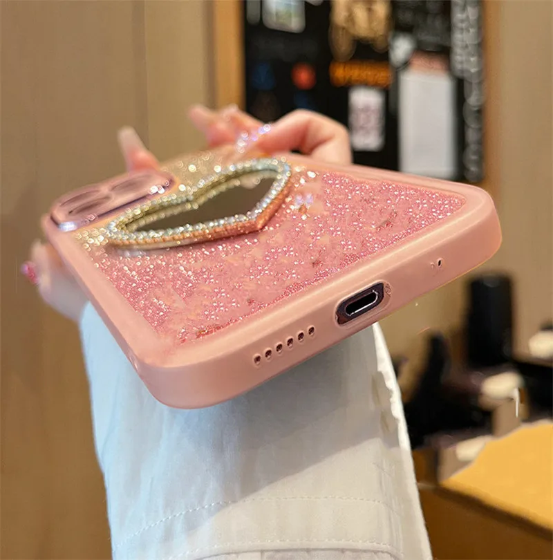 Bling Glitter Mirror Soft Phone Case For Samsung Galaxy A53 A33 A73 A22 A23 A13 A11 A31 A2 1S A20 A30 A32 A12Clear Jelly_voghion.com