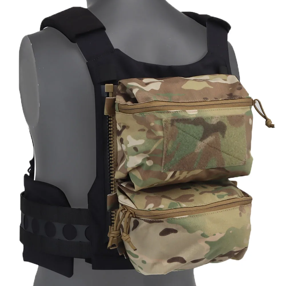 V5 Pc Tactical Vest Back Panel Bag Ykk Zipper Airsoft Shooting Vest Double Storage Bag Military Combat Hunting Plate Carrier