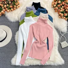 

ZQLZ Turtleneck Basic Sweater Women 2022 Spring Autumn Knitter Tops Pullover Slim Soft Warm Pull Black Winter Sweaters Female