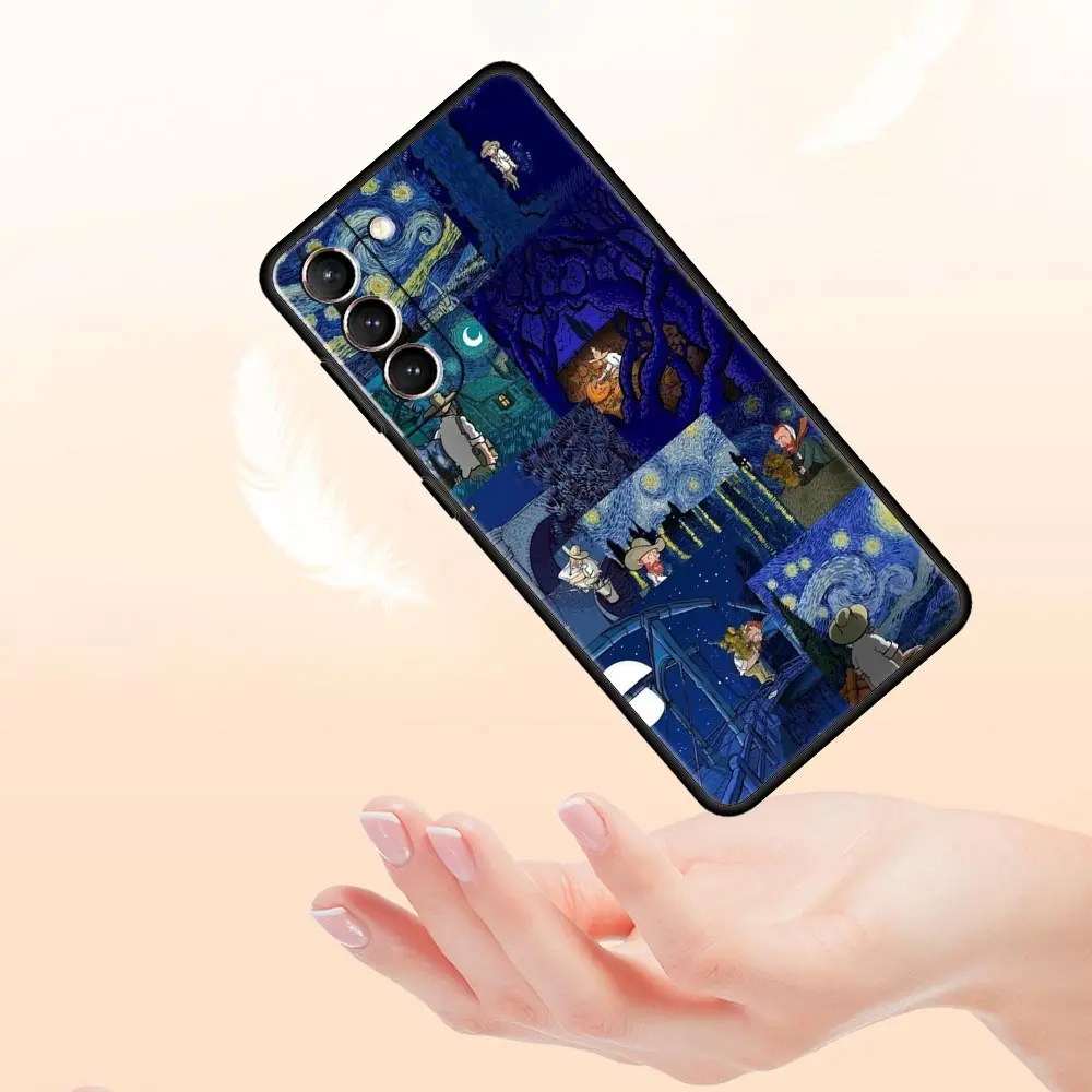 Van Gogh Starry Night Aesthetic Phone Case - Black Cover