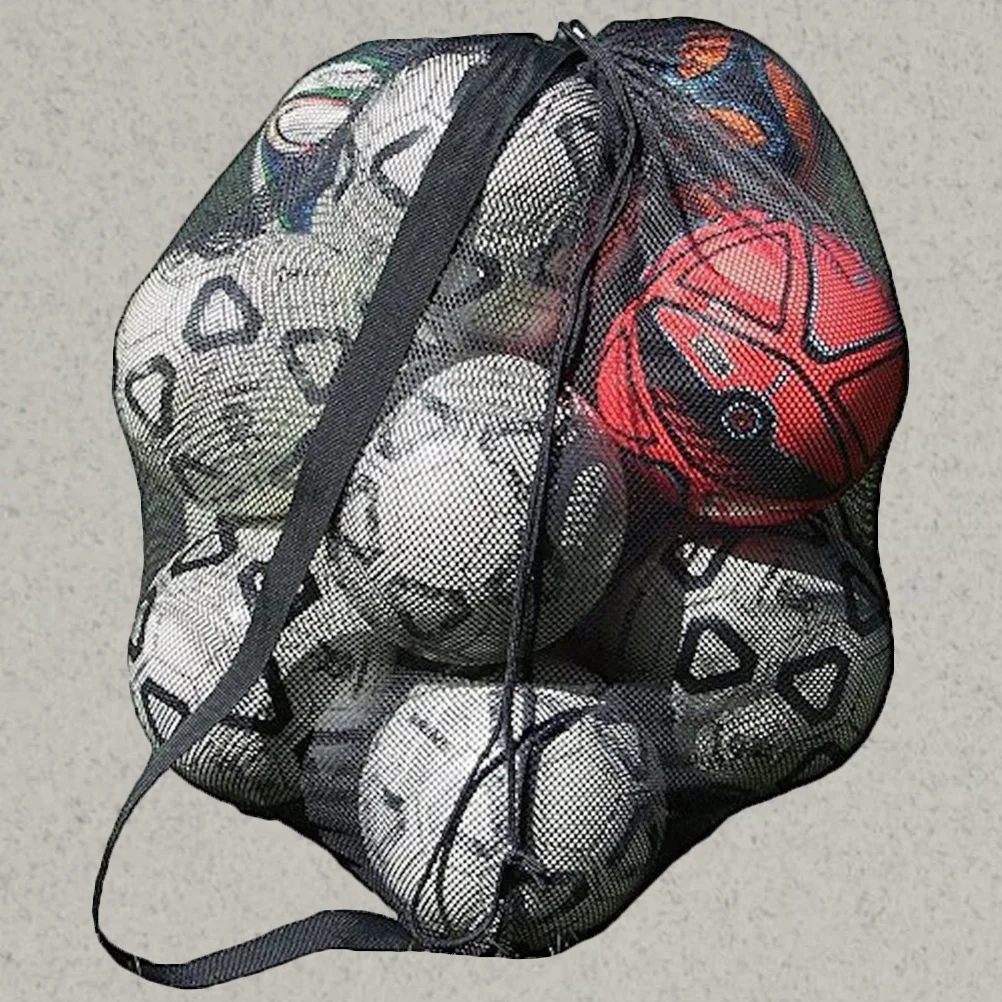 

Handbags Drawstring Storage Football Carrying Sporting Goods Sports Net Soccer Mesh