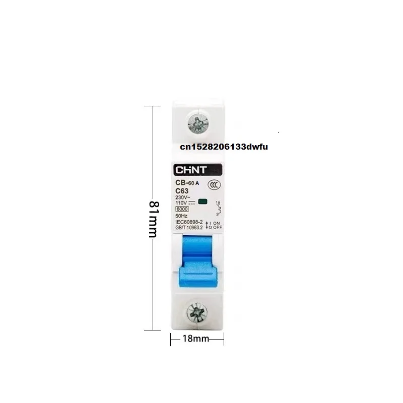 Miniature DIN Rail Circuit Breaker CHINT MCB Electric Vehicle Bicycle Solar Energy Power CB 63A 125A DC 110V 220V AC 230V 400V