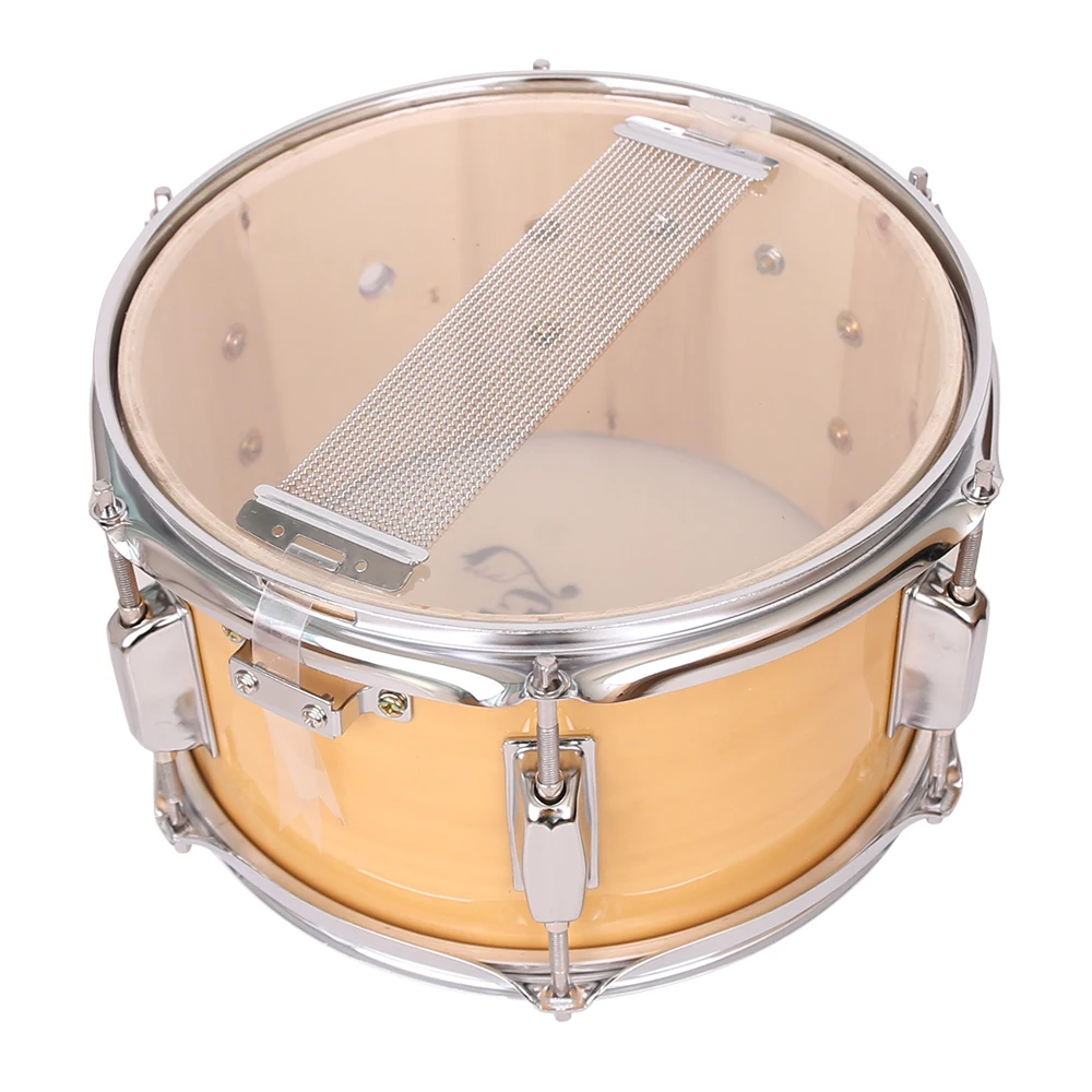 10 x 6" Snare Drum Poplar Wood Drum Percussion Set Wood Color