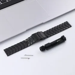 Luxury 22mm Titanium Strap - Men's Metal Bracelet Belt in Sporty Colors - Xiaomi Watch 5 (Black - 1)
