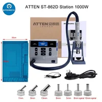 ATTEN St-862D 1000W Hot Air BGA Rework Station with Anti-static Heat Resistant Soldering Mat For Motherboard PCB Chip Repair 2