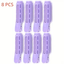 8 PCS Seamless Hair Volumizing and Curling Clips (PURPLE)